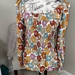 Hayden Floral Peplum Women's Top